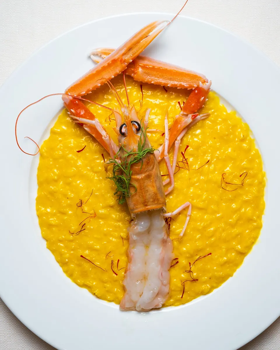 Risotto allo zafferano con scampo di PRIMOPOSTO